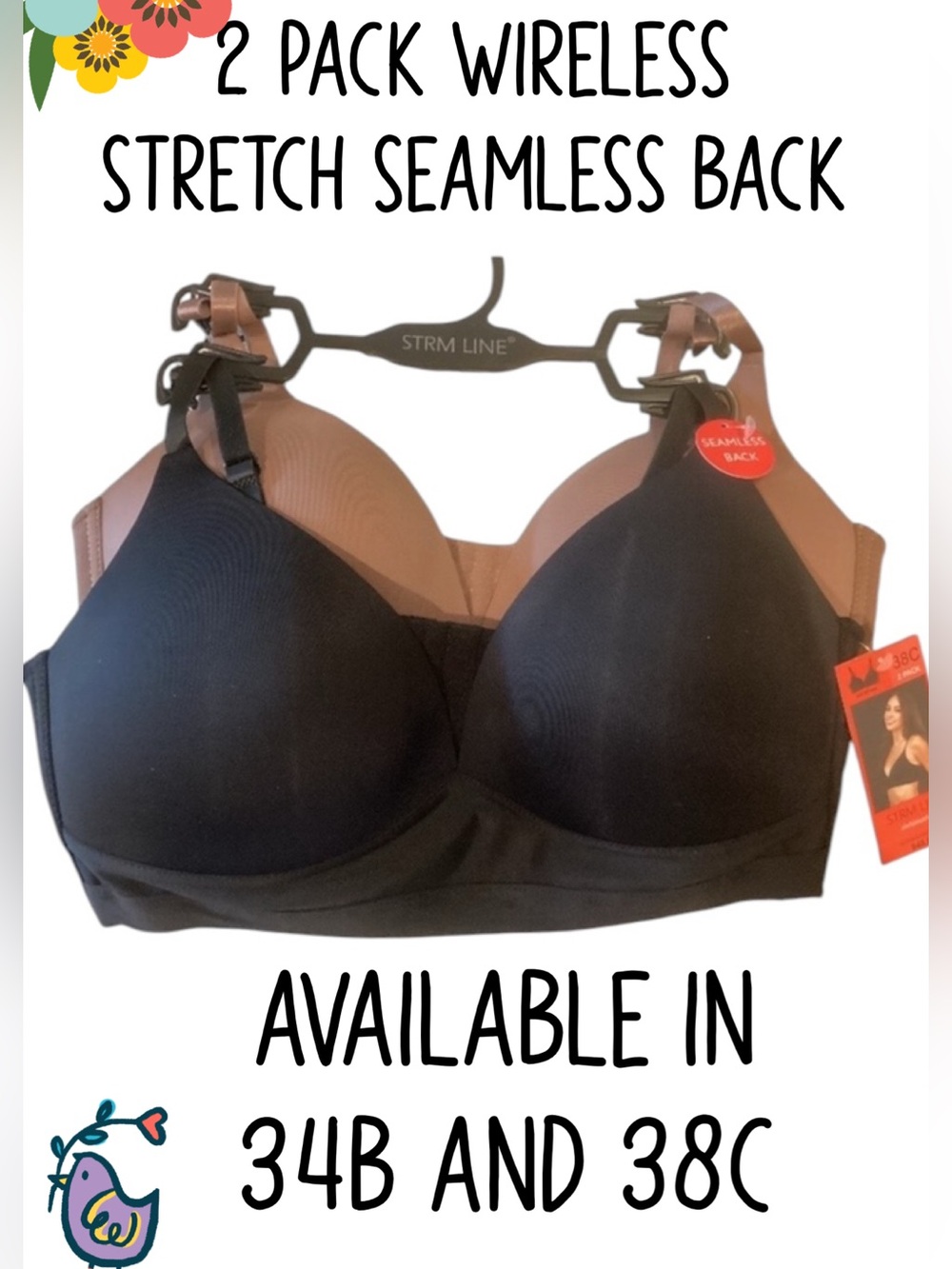 Restocked! 🌸2 Pack BRAS WIRELESS STRM LINE